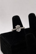 2 CT Oval Brilliant Cut IGI Certified VS1 D Color Lab Diamond Engagement Ring 10K White Gold - 2.06 CTW Size 7 IGI Certified