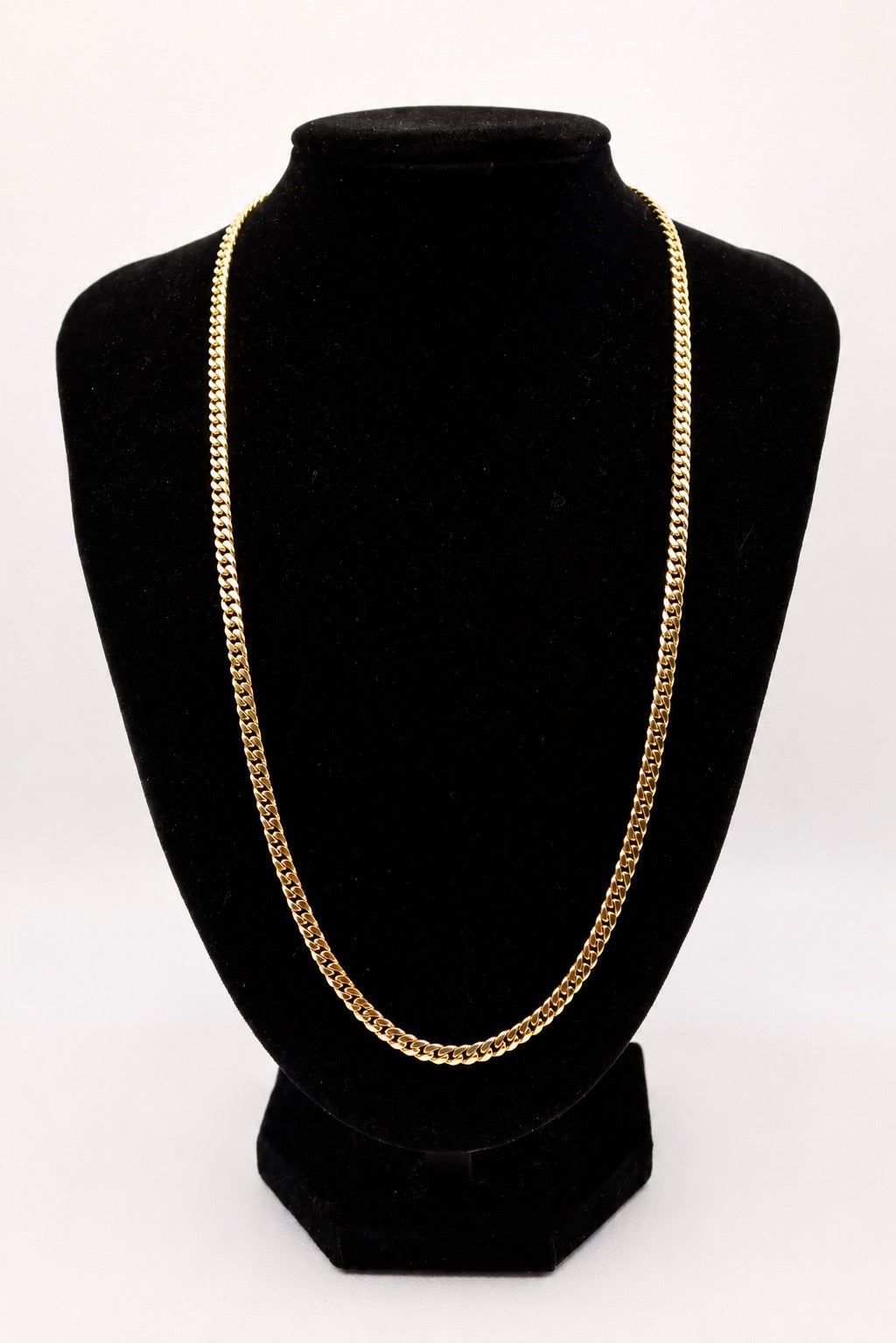 10K Yellow Gold Cuban link Chain - 4mm/22inches/26.2g