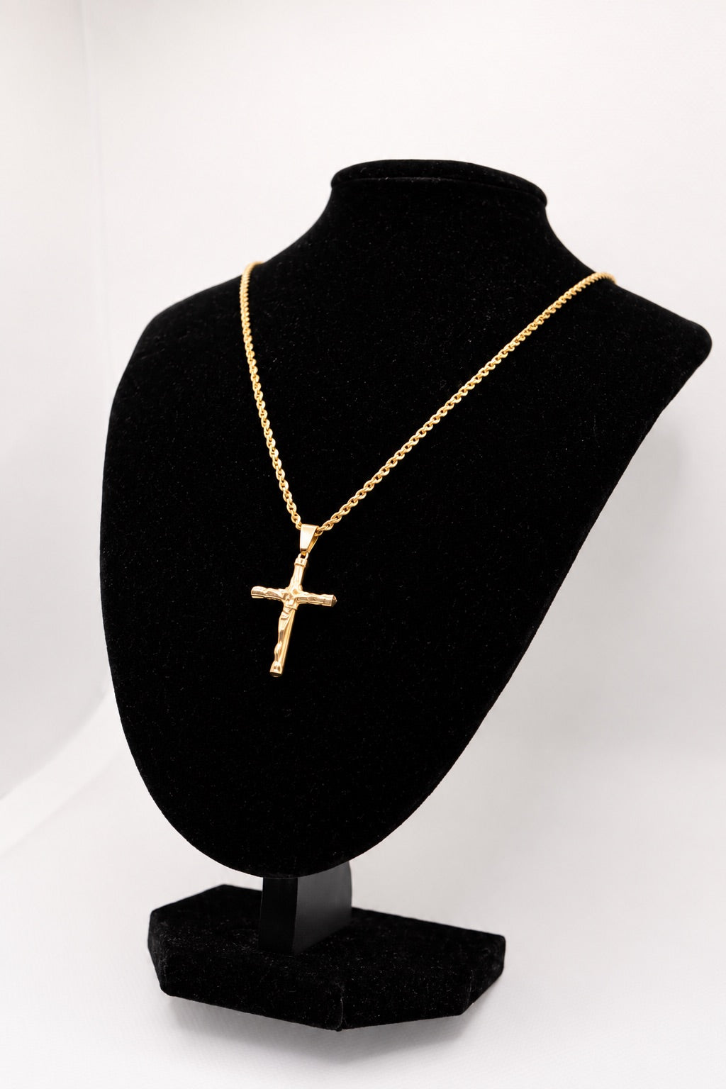 14K Yellow Solid Italian Gold Rope Chain with 14kt Cross pendant - 2mm/20inches/12.97g